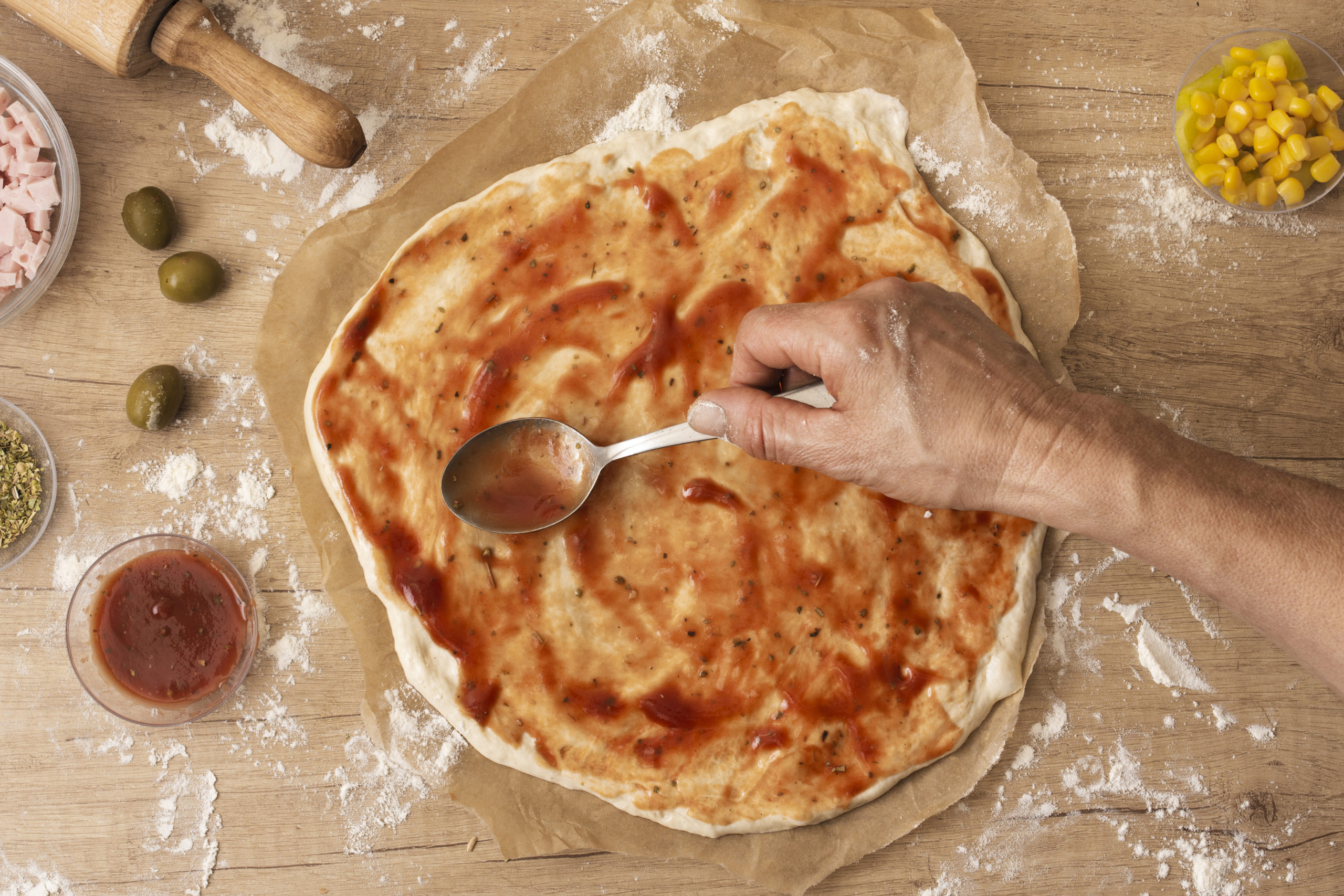 рецепты бездрожжевого теста для пиццы